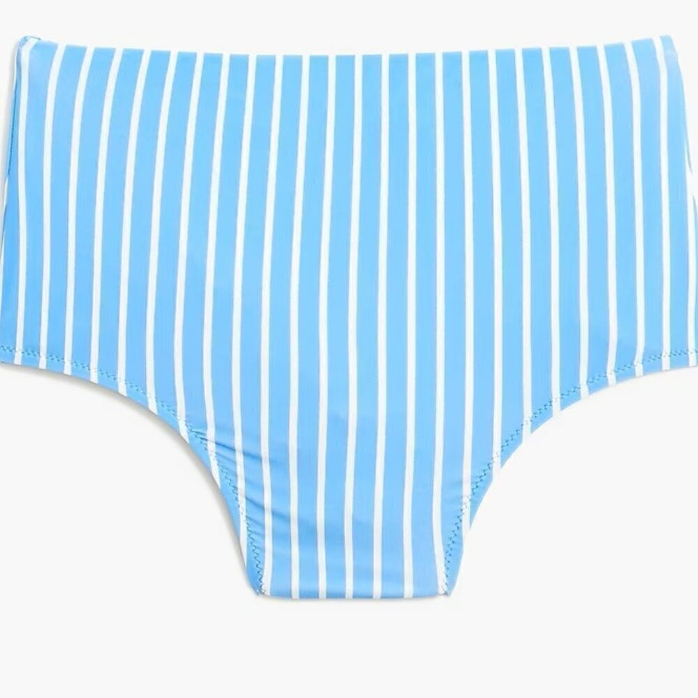 NWOT - J. Crew Striped high-waisted bikini bottom - Picture 3 of 3